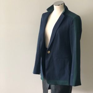 Worth New York Green and Navy Blazer